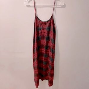 Zara Plaid spaghetti strap Dress